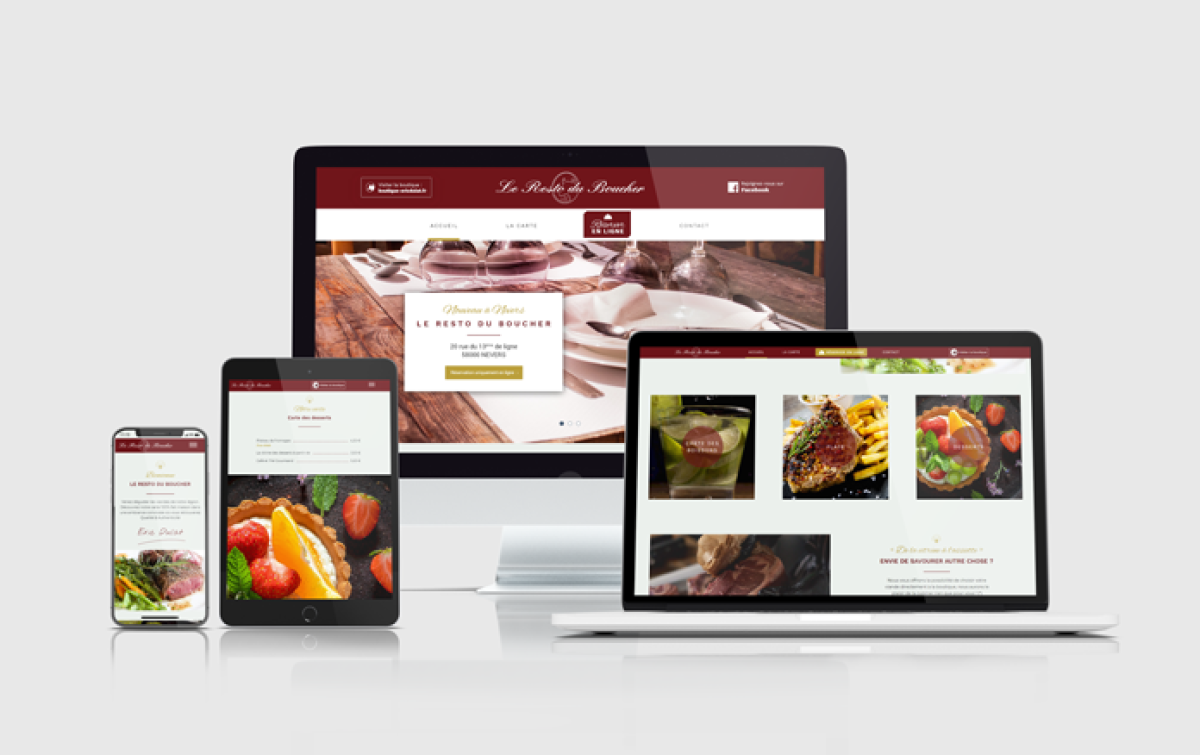 Création de site internet pour Le Resto du Boucher